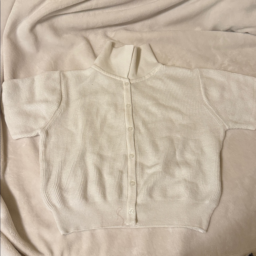 Brand New Gray/White Crop Sweater (2 colors) - Picture 4 of 4